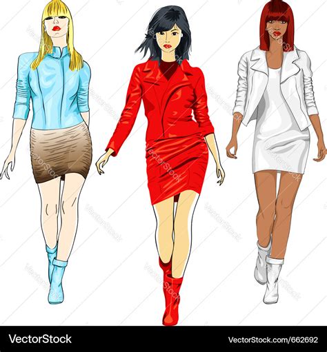 Fashion Girl Royalty Free Vector Image Vectorstock