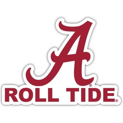 Alabama Crimson Tide Roll Tide Vinyl Decal Sticker 12 Inch 12 Inch Ralphs