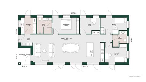 Plantegning Længehus 151 m2 HusCompagniet