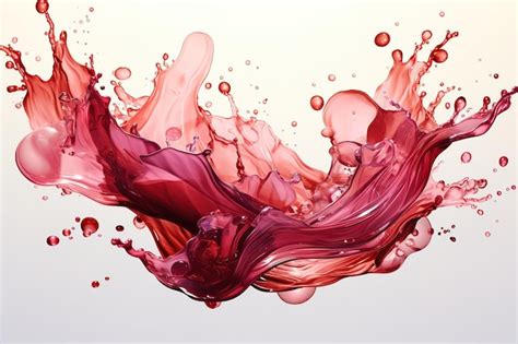 Red Wine Splash Isolated On White Background Premium Ai Generated Vector