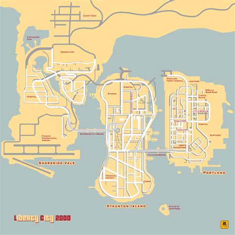 Liberty City Map - (2000) by TheYoungHistorian on DeviantArt