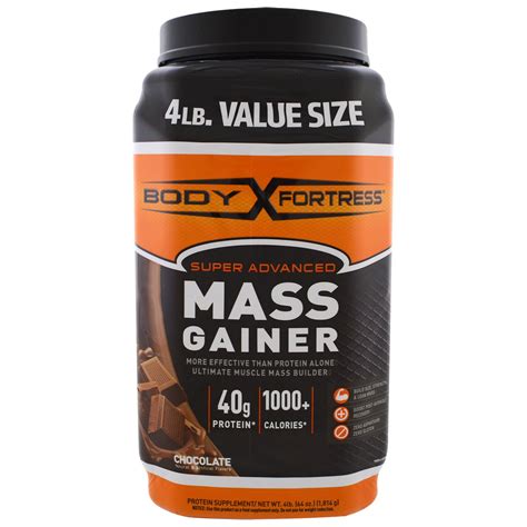 Body Fortress Super Advanced Mass Gainer Chocolate 4 Lbs 1814 G Iherb