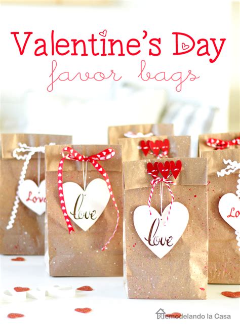 Valentine S Day Favor Bags Remodelando La Casa