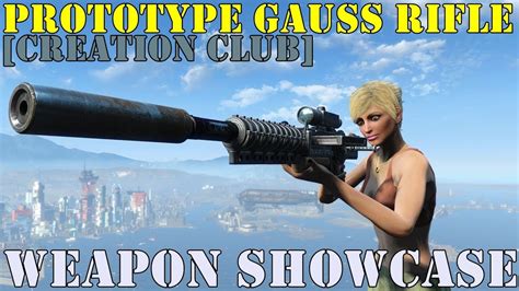 Fallout Weapon Showcase Prototype Gauss Rifle Creation Club Youtube