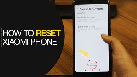 How To Factory Reset All Xiaomi Phone Youtube