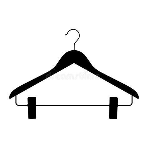 Silhouette Vintage Clothes Hanger Stock Illustrations 1272