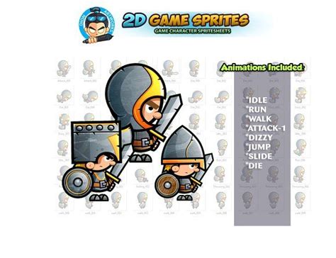 Knights 2D Game sprites by DionArtworks on @creativemarket Character Illustration, Graphic ...