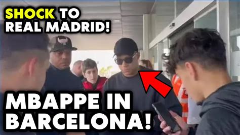 What S Happening Kylian Mbappe Spotted At Barcelona Airport Amid