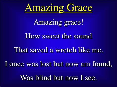 Ppt Amazing Grace Powerpoint Presentation Free Download Id 304880