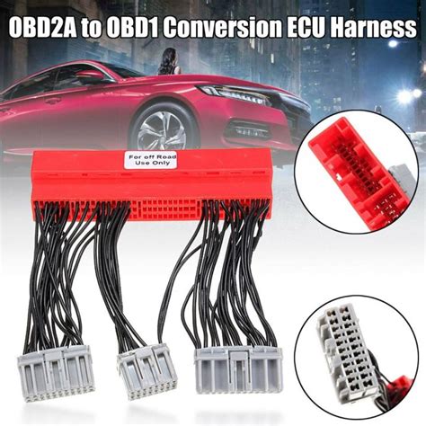 ♣obd2a To Obd1 Conversion Ecu Jumper Harness Adapter For Honda Civic So4 So3 Ek Ek4 Ej Integra