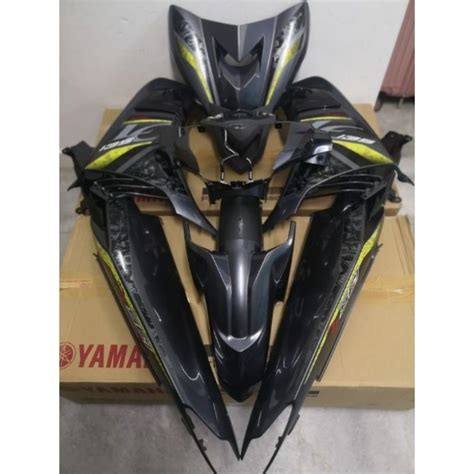 New Cover Set Yamaha Lc135 V6 Grey Ori Hlym Sekistripe Belom Siap