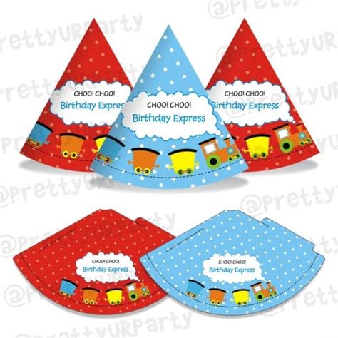 Train Theme Hats Train Party Hats Train Caps Pretty Ur Party