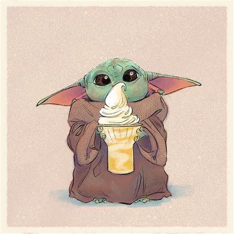 J Shari Ewing Baby Yoda Eats Star Wars Drawings Star Wars Fan