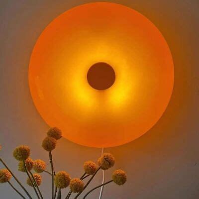 IKEA VARMBLIXT Table Wall Donut Lamp Orange White Glass Sabine Marcelis