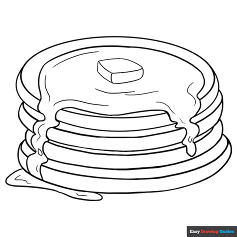 How To Draw Pancakes Really Easy Drawing Tutorial