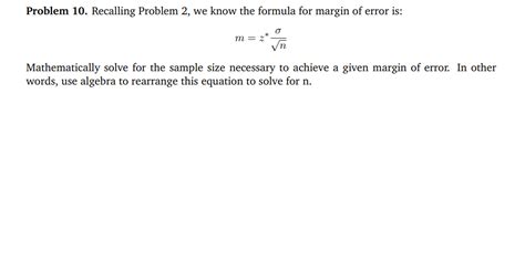 Solved Problem 10 Recalling Problem 2 We Know The Formula Chegg