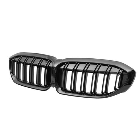 M3 Car Front Bumper Kidney Grill Double Slat Glossy Black Grille For