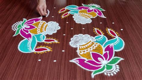 Pongal Pot Rangoli 2021 9 Dots Sankrankranthi Special Muggulu 2021