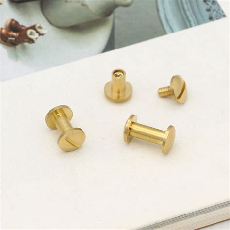 4set Solid Brass Screw Rivet 86mm 88mm 810mm Brass Chicago Etsy