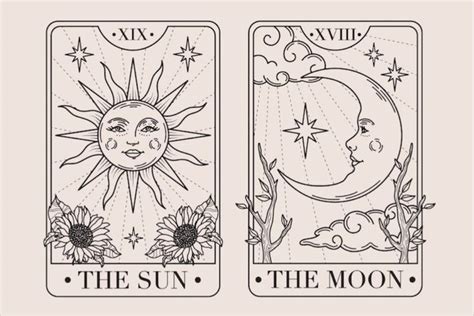 Like The Mimalist Lines Tarot Card Tattoo The Moon Tarot Card Sun