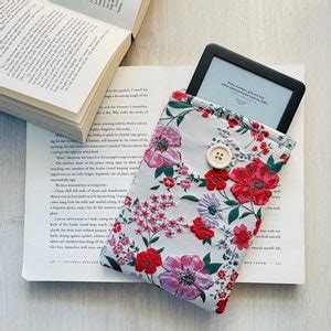 Embossed Flowers Kindle Sleeve Floral Kindle Paperwhite Pouch E