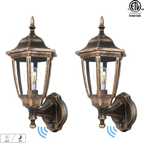 2 Pack Exterior Wall Led Lights Outdoor Garage Sconce Lantern Fixture