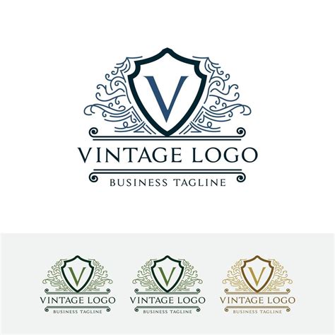 Vintage Letter V Logo Design Vector Art At Vecteezy