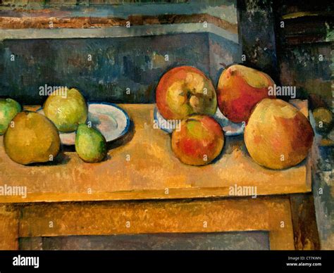 Nature Morte Aux Pommes Et Poires Paul Cezanne Banque De