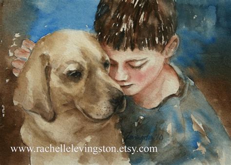 Boy With Dog Painting at PaintingValley.com | Explore collection of Boy ...