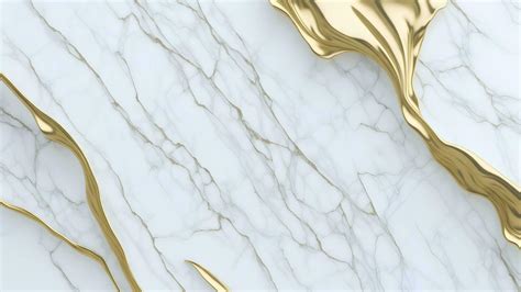 White gold marble texture background design. White marble texture with gold veins. 3d rendering ...