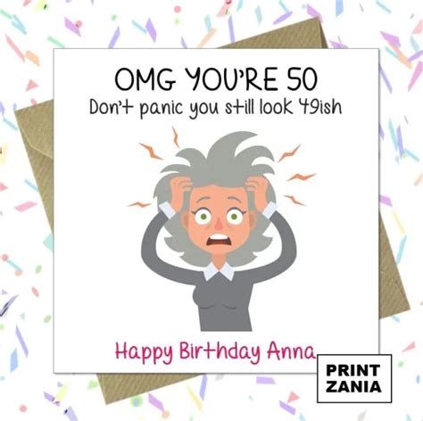 Personalised Funny Th Birthday Card Rude Adult Joke Women Aunty Mum