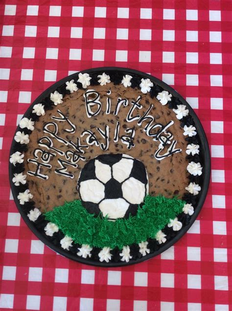 Soccer Cookie Cake Cookie Cake Birthday Cookie Cake Soccer Cookies