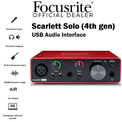 Jual Focusrite Scarlett Solo 4th Gen USB Audio Interface Di Seller Dave