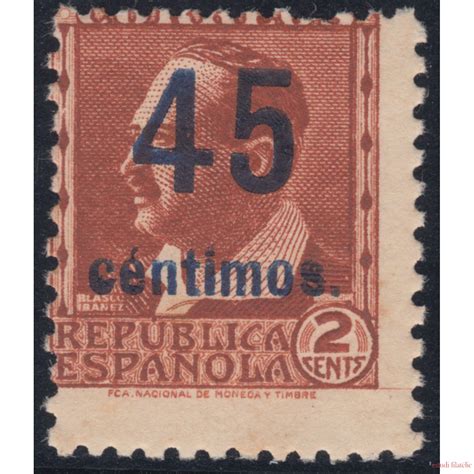 Espa A Spain Ne No Emitido No Expendido Blasco Iba Ez Mnh