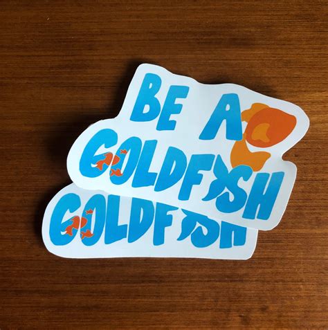 Ted Lasso Be A Goldfish 3 In Sticker Etsy