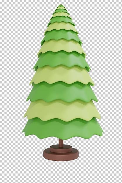 Premium Psd Christmas Tree Isolated D Rendering