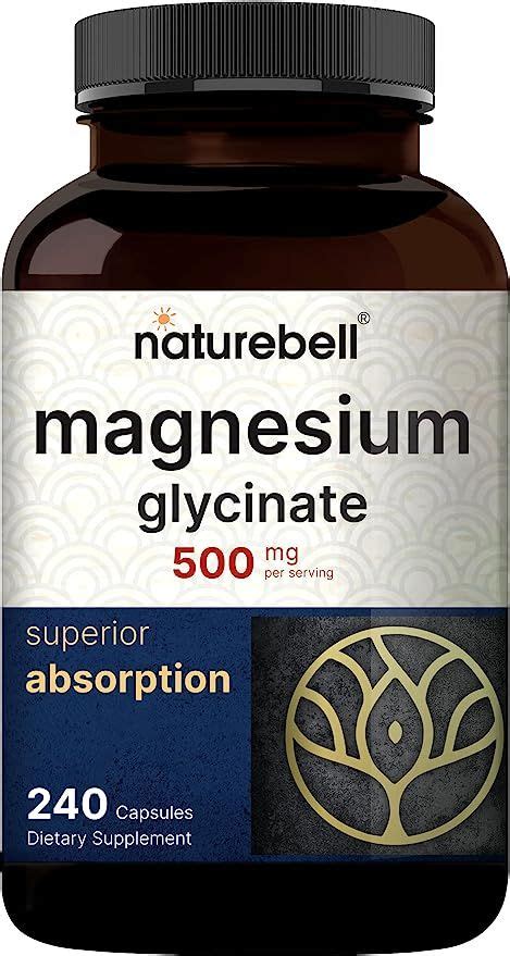 Naturebell Magnesium Glycinate Capsules Mg Count