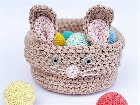 Crochet Bunny Easter Basket Weave Crochet