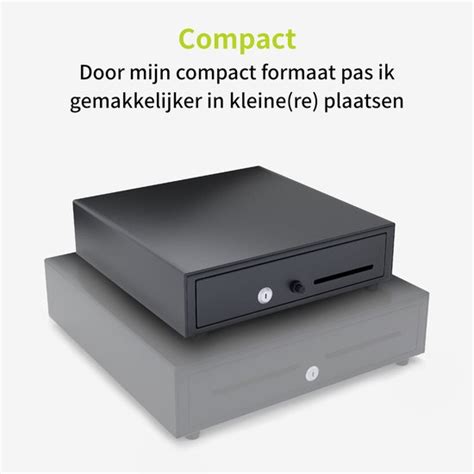 ACROPAQ Kassalade 33 X 33 Cm Opening Per Drukknop Zwart AC335PBK