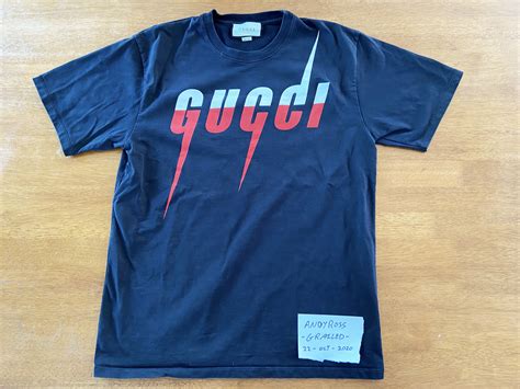 Gucci T Shirt With Gucci Blade Print Grailed