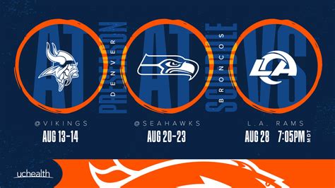 Preseason Set To Return In Broncos To Face Three Nfc Opponents