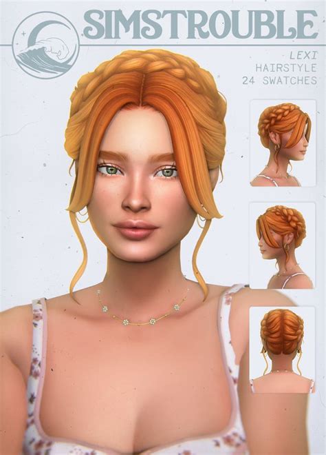 Lexi Hairstyle 2 Versions By Simstrouble Simstrouble In 2024 Sims