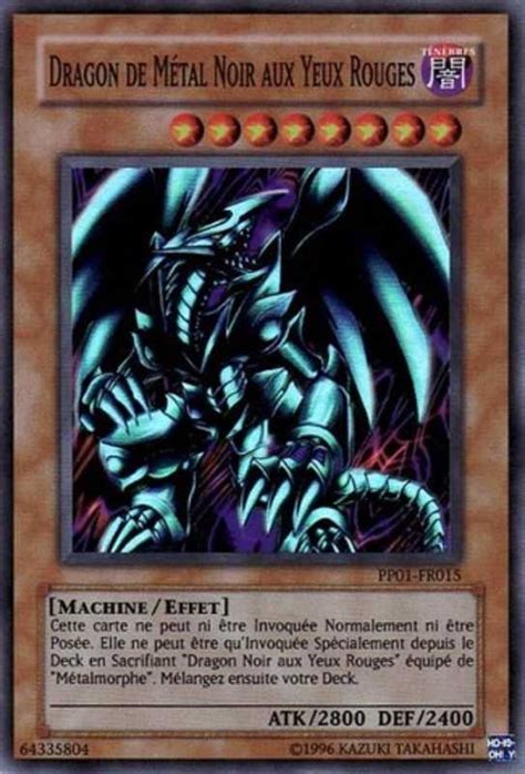 Pp Fr Dragon De M Tal Noir Aux Yeux Rouges Yu Gi Oh