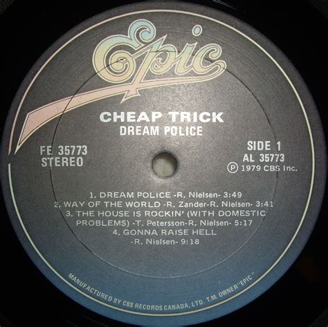 Release Dream Police By Cheap Trick Cover Art Musicbrainz