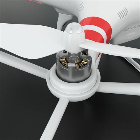 DJI Phantom 2 Quadrocopter sin cámara y control remoto Modelo 3D 49