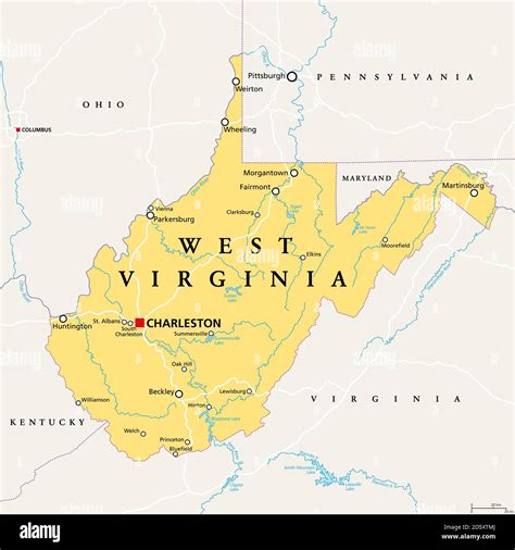 Mapa Pol Tico De Virginia Occidental Fotograf As E Im Genes De Alta