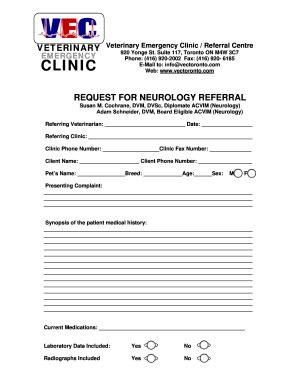 Fillable Online Request For Neurology Referral Fax Email Print Pdffiller