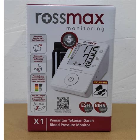 Rossmax X1 Blood Pressure Monitor Unit Shopee Malaysia