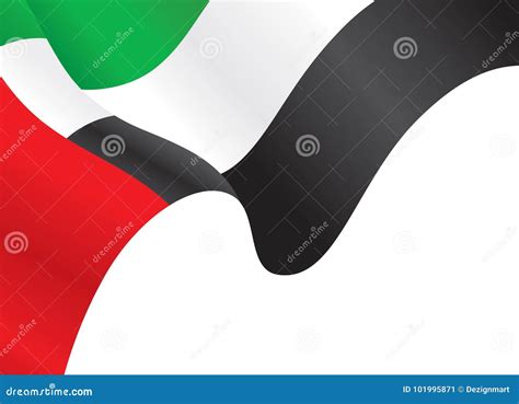 Uae Waving Flag Background Stock Vector Illustration Of Border