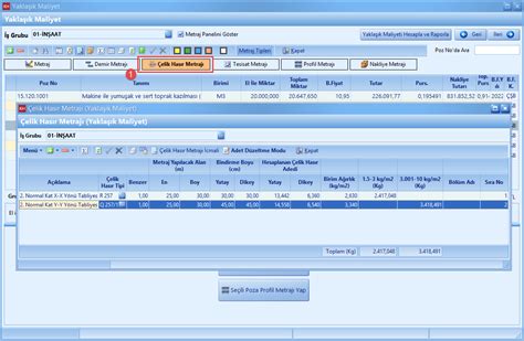 Metraj Çıkarma ve Metraj Çıkarma Programı Yazılım